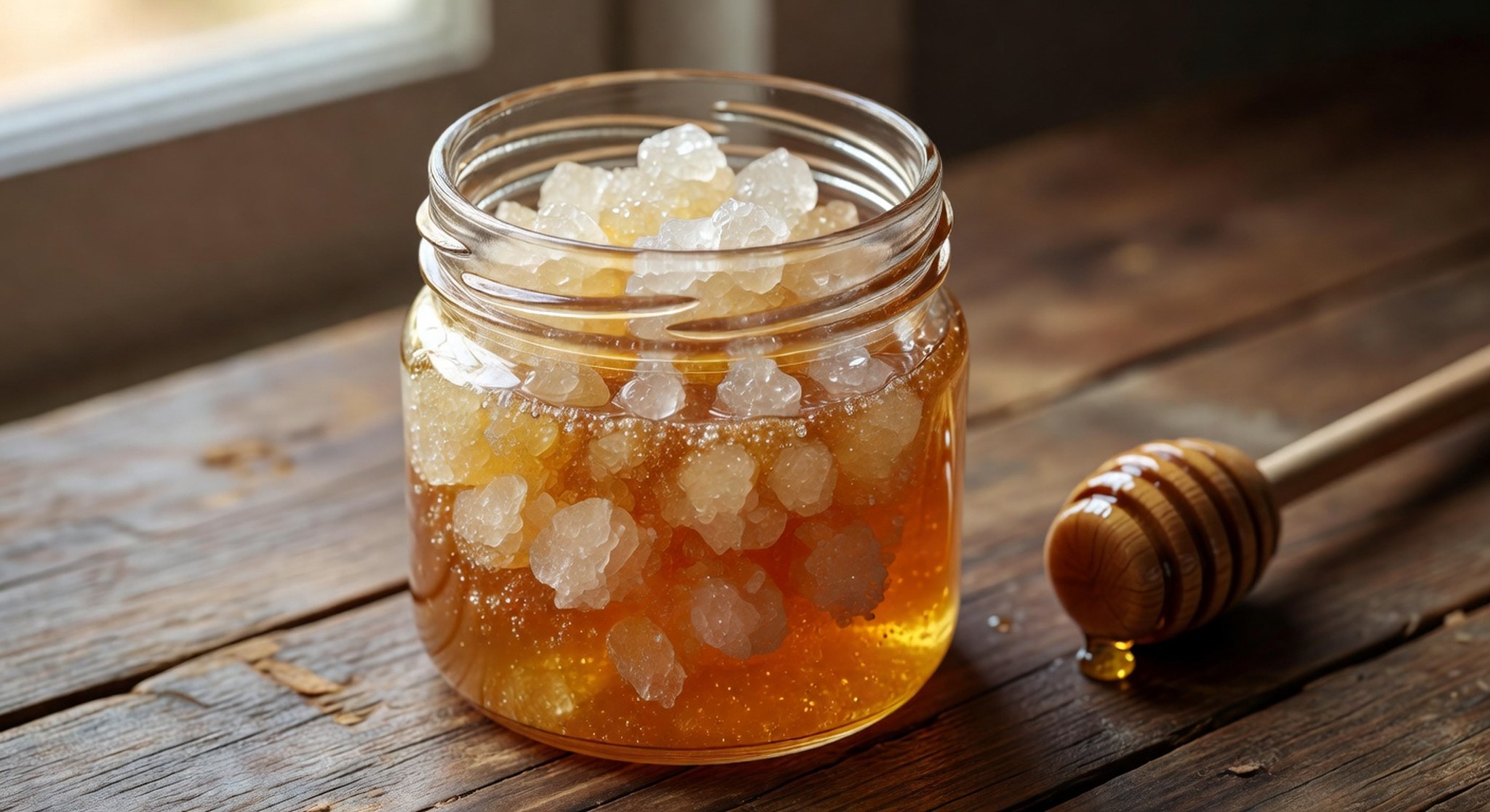 Kristallisierter Honig im Glas – natürlicher Vorgang