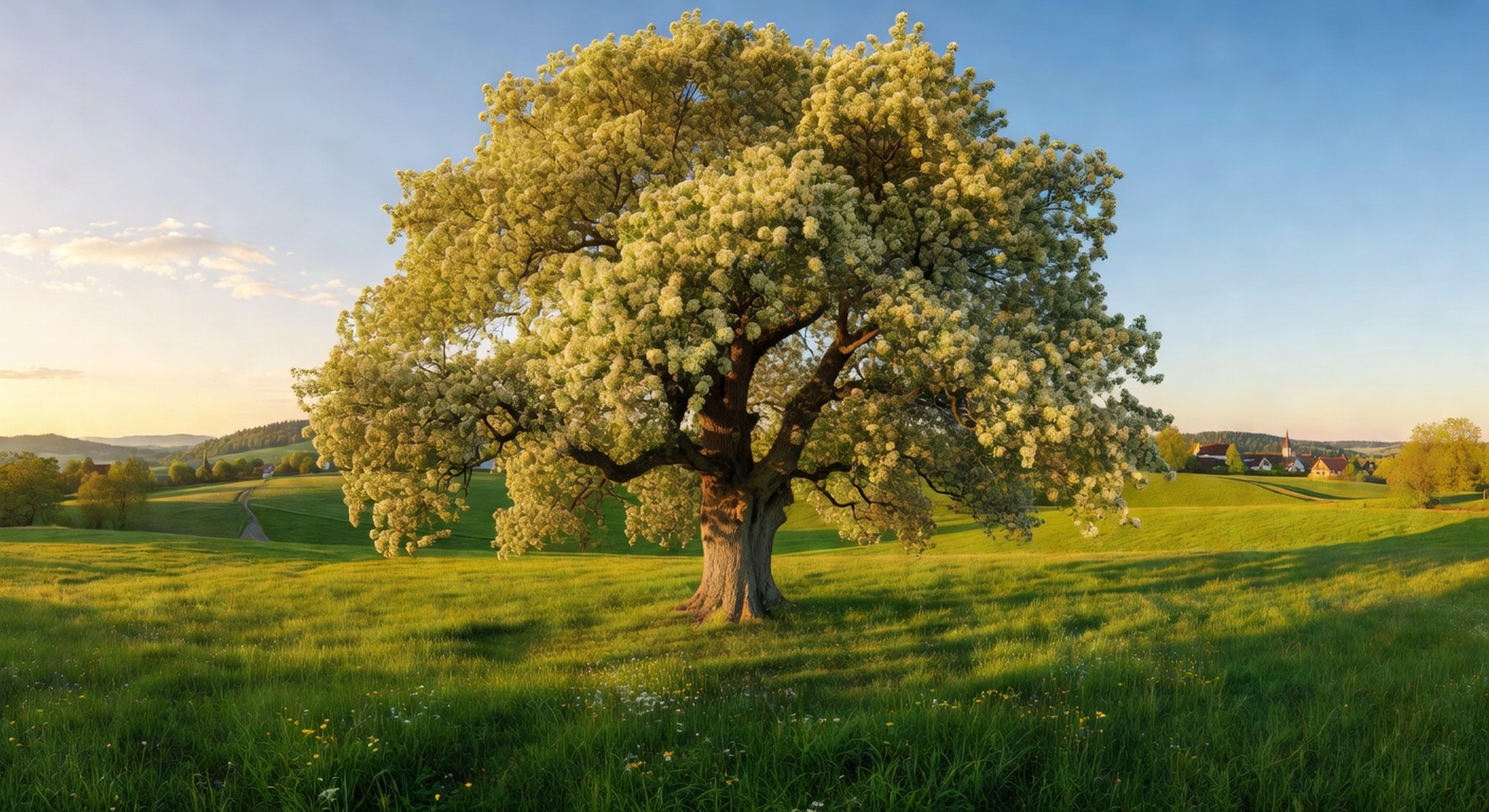 Blühende Linde mit Honigbienen – wichtige Trachtpflanze für Imker