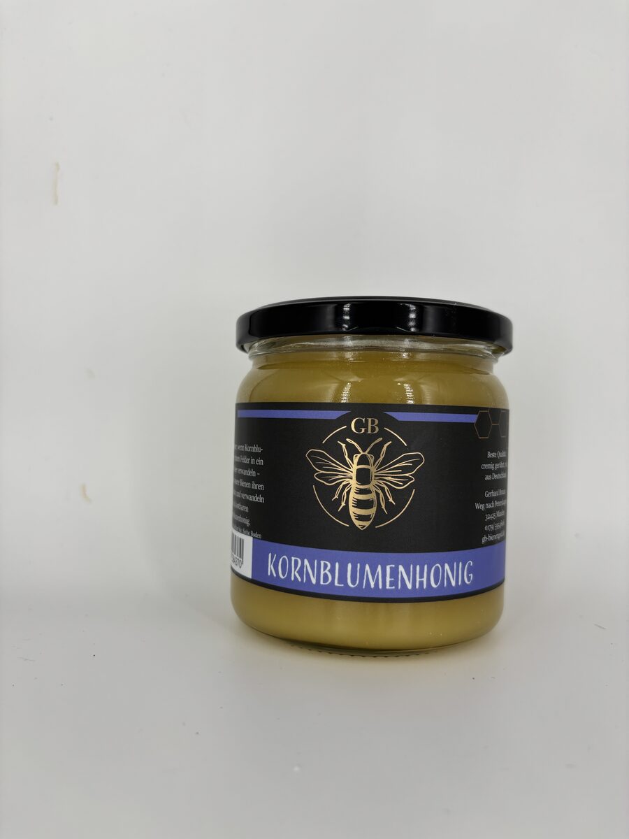Kornblumenhonig 500g Glas Imkerei Braun