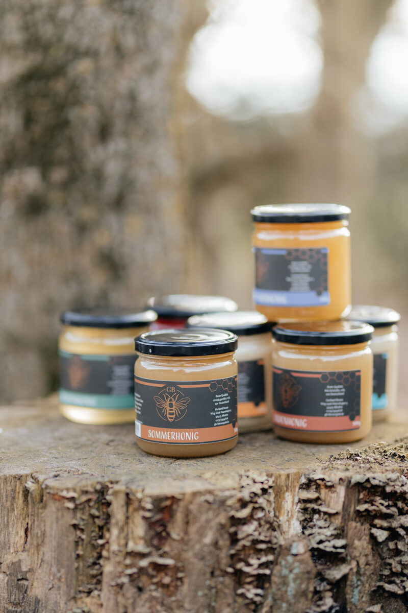 Honig Probierpaket 6 Sorten 500g Imkerei Braun