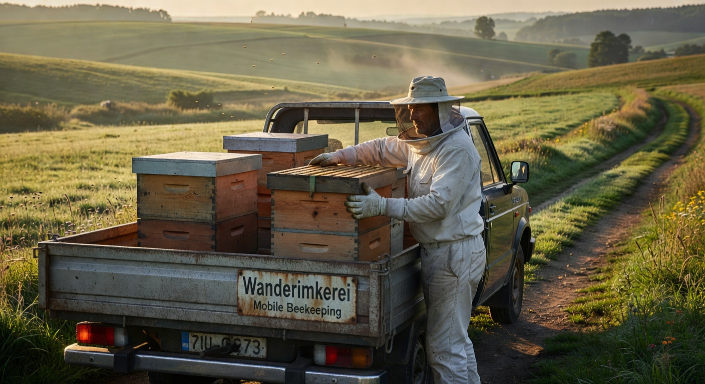 Wanderimkerei Bienen auf Wanderschaft